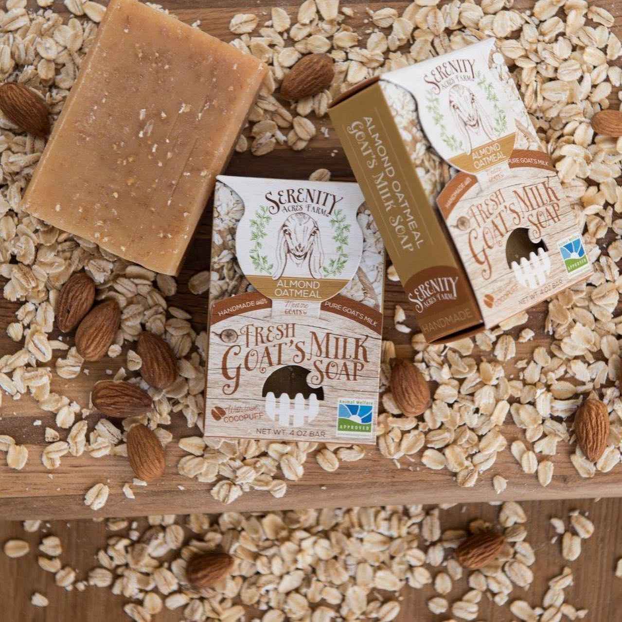 Almond Oatmeal Goat Milk Soap | Exfoliating & Moisturizing – Serenity Acres Farm™