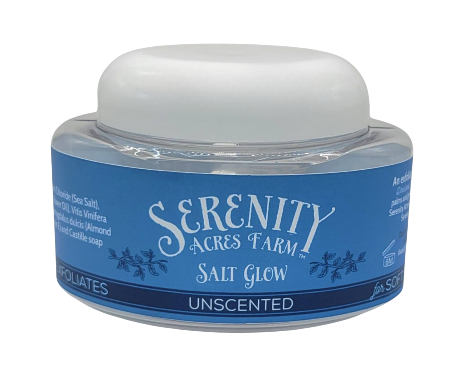 Unscented Salt Scrub - Gentle Exfoliating Scrub by Serenity Acres Farm™