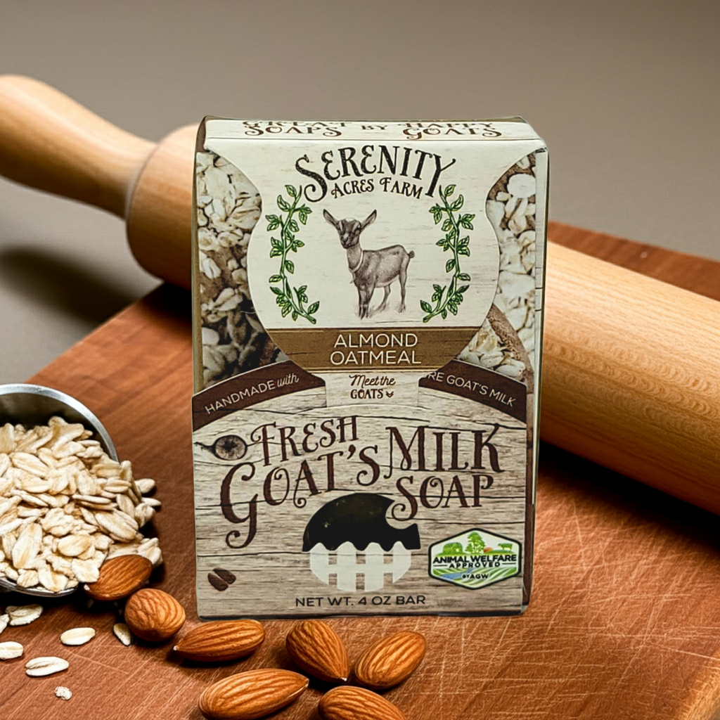 Almond Oatmeal Goat Milk Soap | Exfoliating & Moisturizing – Serenity Acres Farm™