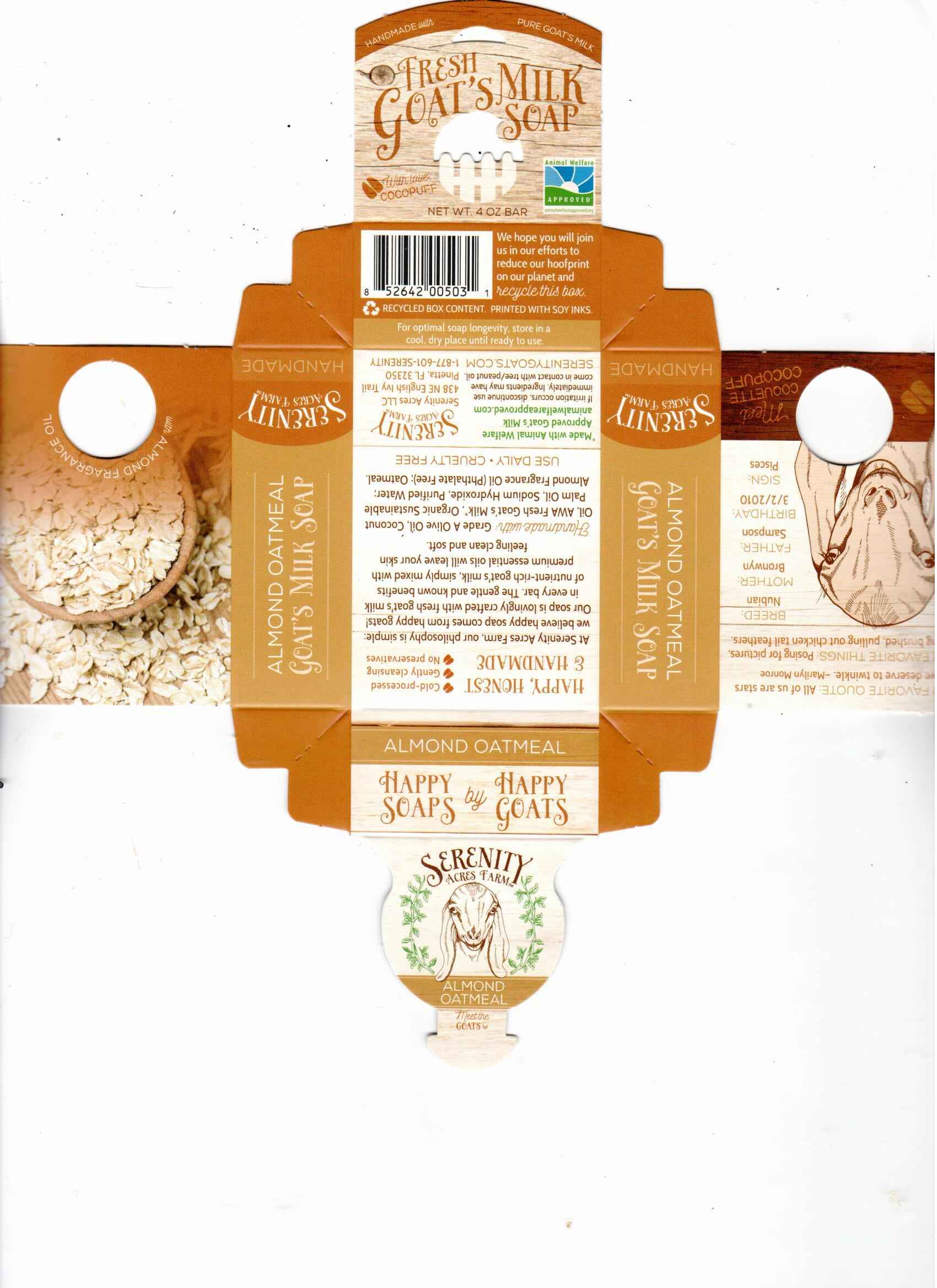 Almond Oatmeal Goat Milk Soap | Exfoliating & Moisturizing – Serenity Acres Farm™