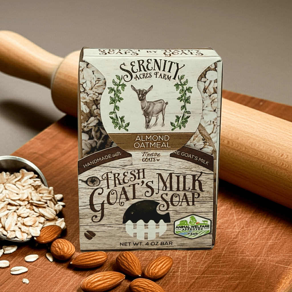 Almond Oatmeal Goat Milk Soap | Exfoliating & Moisturizing – Serenity Acres Farm™ - Serenity Goats
