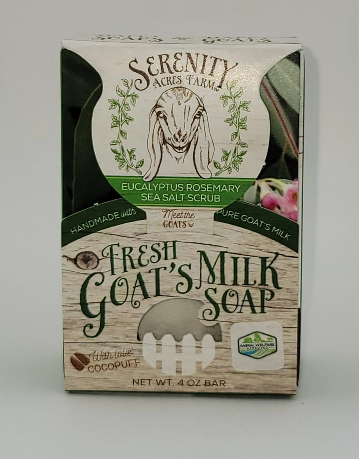 Eucalyptus Rosemary Goat Milk Soap | Sea Salt & Mineral-Rich | Serenity Acres Farm™ - Serenity Goats