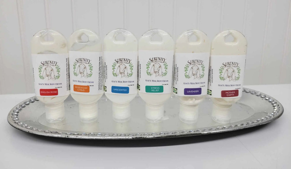 Goats Milk Body Cream Travel Size for Nourishing Skin - Serenity Goats