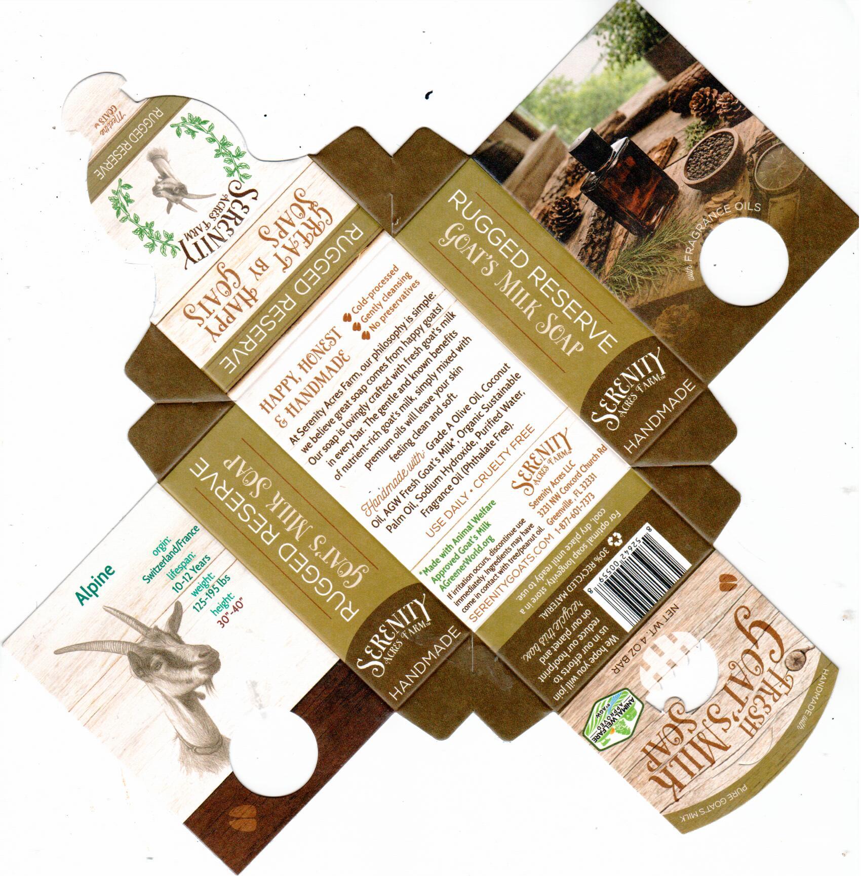 Rugged Reserve Goat Milk Soap /Serenity Acres Farm™