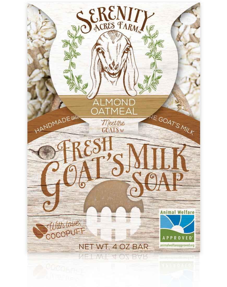 Almond Oatmeal Goat Milk Soap | Exfoliating & Moisturizing – Serenity Acres Farm™