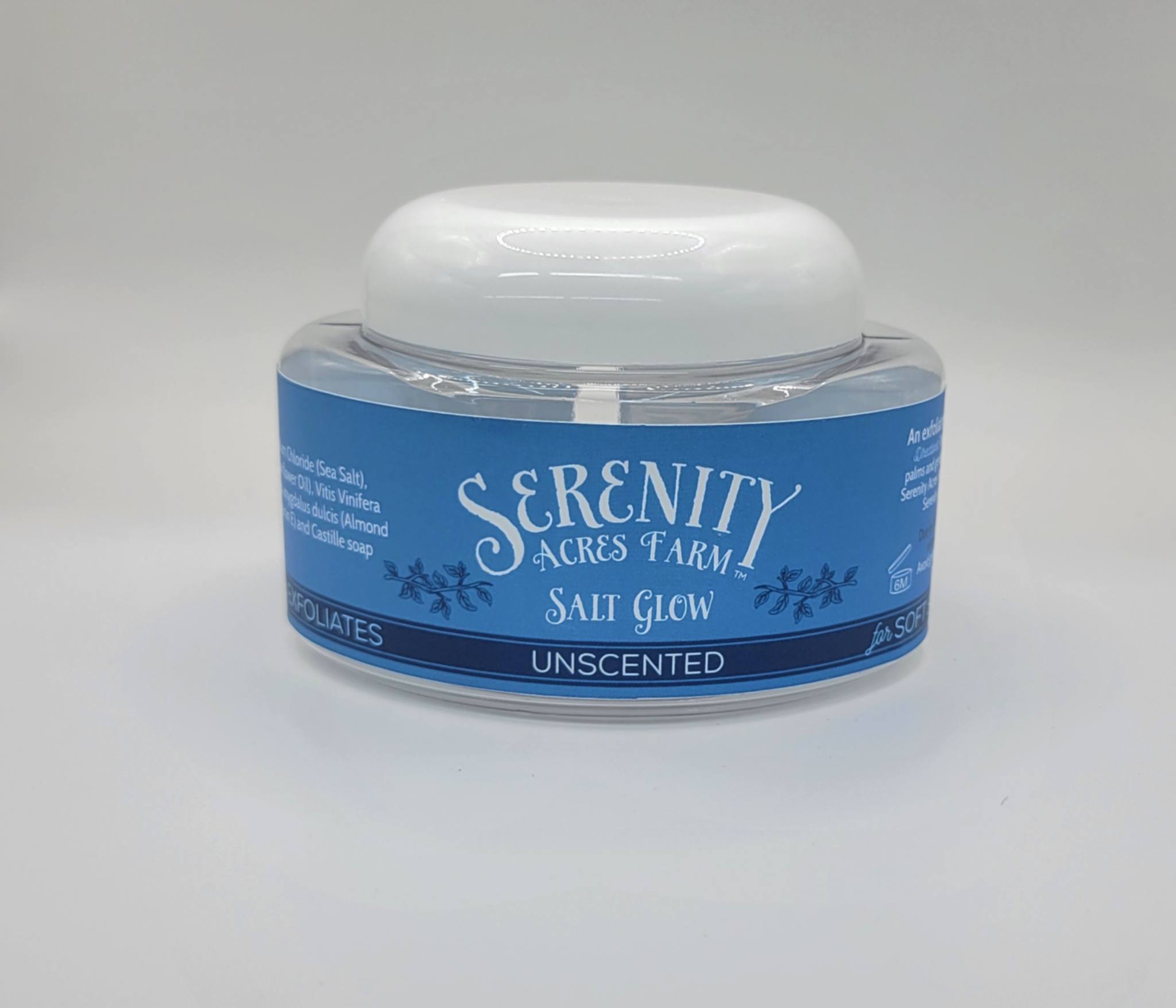 Unscented Salt Scrub - Gentle Exfoliating Scrub by Serenity Acres Farm™