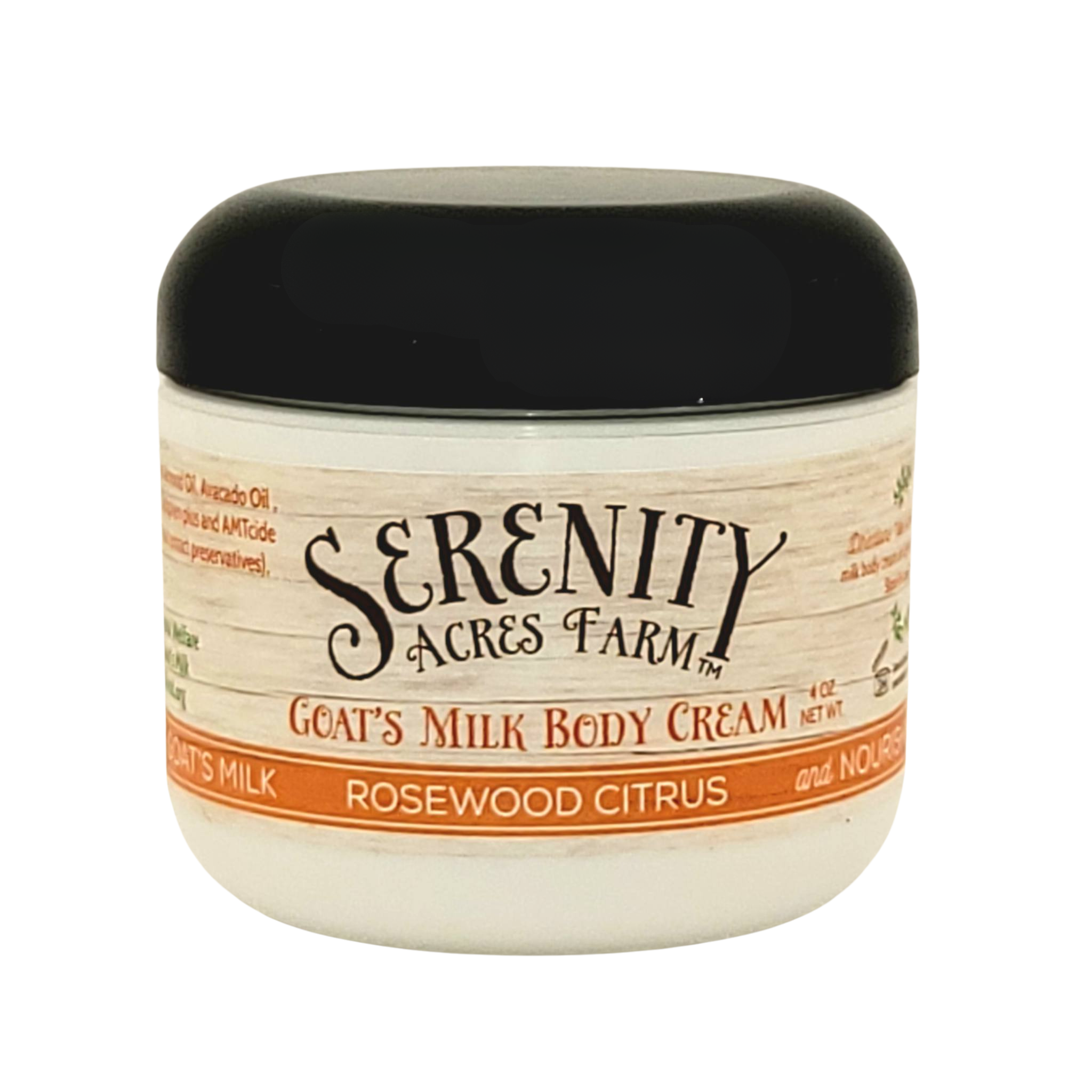Rosewood Citrus Goat Milk Body Cream | Serenity Acres Farm™ - Serenity Acres Farm