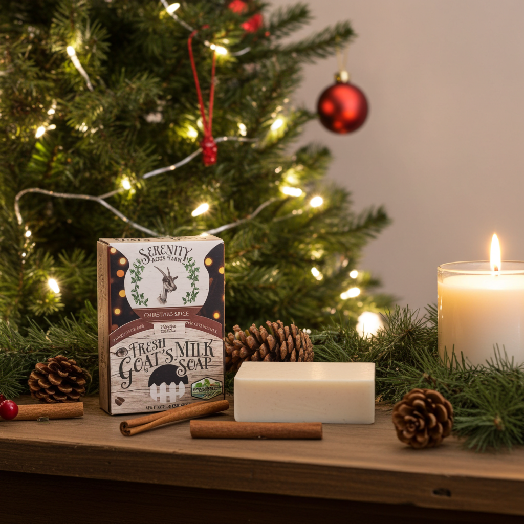 Christmas Spice Goat Milk Soap | Holiday Blend at Serenity Acres Farm™ - Serenity Acres Farm