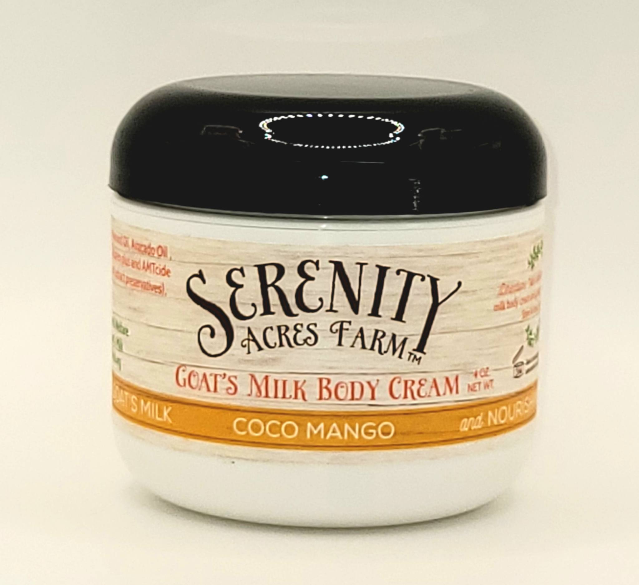 Coco Mango Goat Milk Body Cream - Serenity Acres Farm™ Moisturizing Bliss