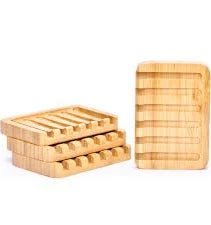 Bamboo Soap Dish - Waterfall Design for Eco-Friendly Bathing - Serenity Goats