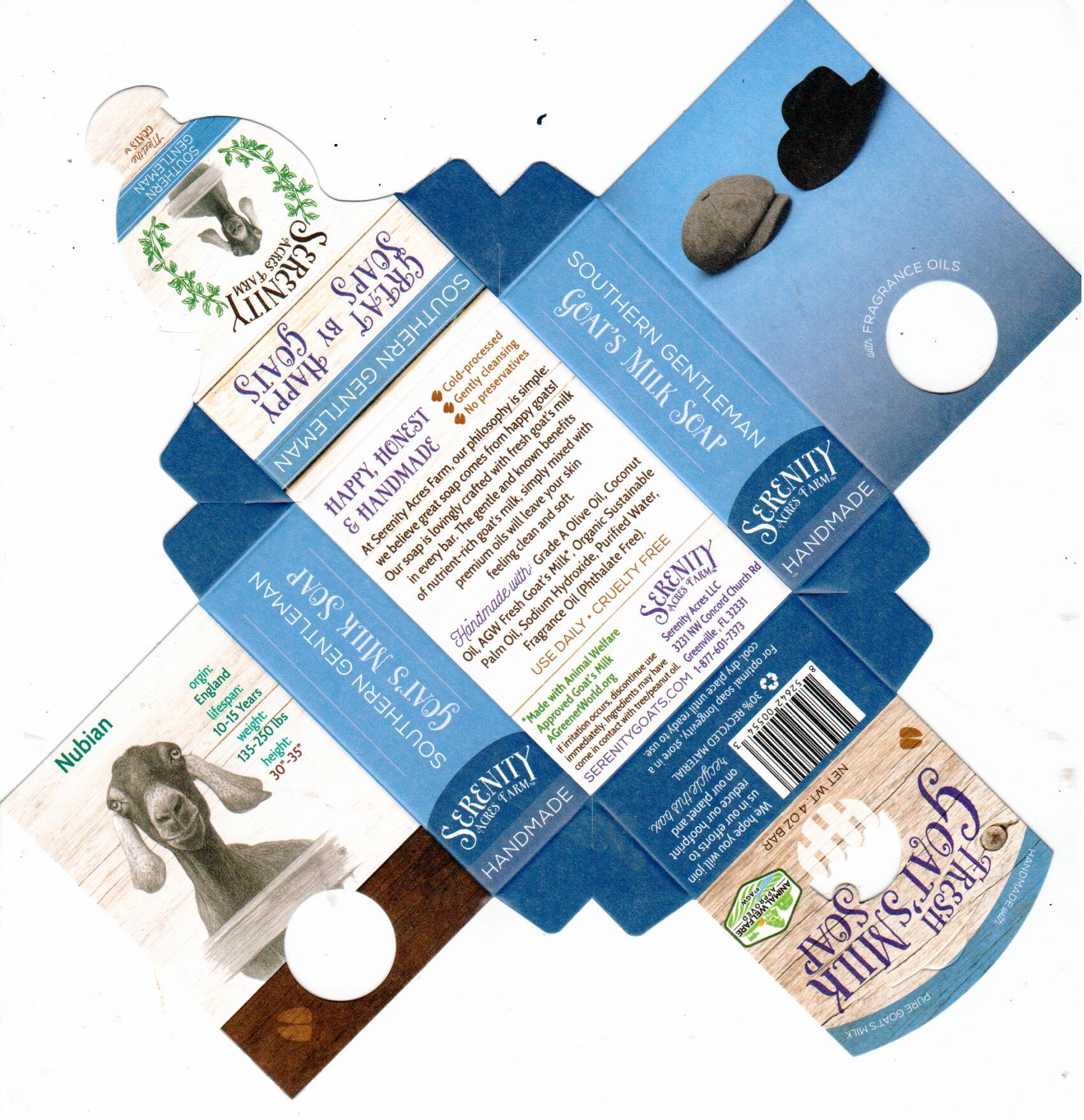 Southern Gentleman Goat Milk Soap - Clean & Masculine Scent from Serenity Acres Farm™